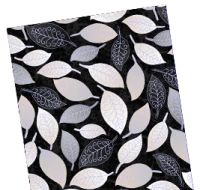 Lurex Leaf Pattern Black Carpet