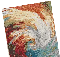 Spring Collection Wave Pattern Colorful Carpet