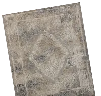 Borrego Triangular Patterned Gray Carpet