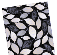 Lurex Leaf Pattern Black Carpet