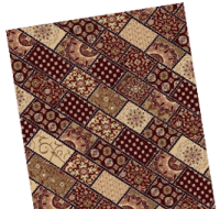 W2W Brown Patterned Carpet