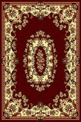 Bcf Round Flower Pattern Red Carpet