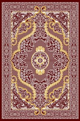 Flosh-Golden Yarn Carpet H4462A_CP222_RED