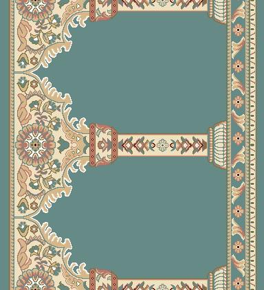 Mosque Carpet & Prayer Rug M0961C_HML66_BLUE