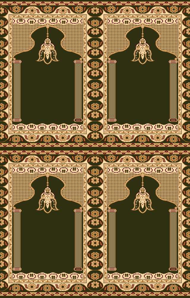 Mosque Carpet & Prayer Rug M915A_green(1)