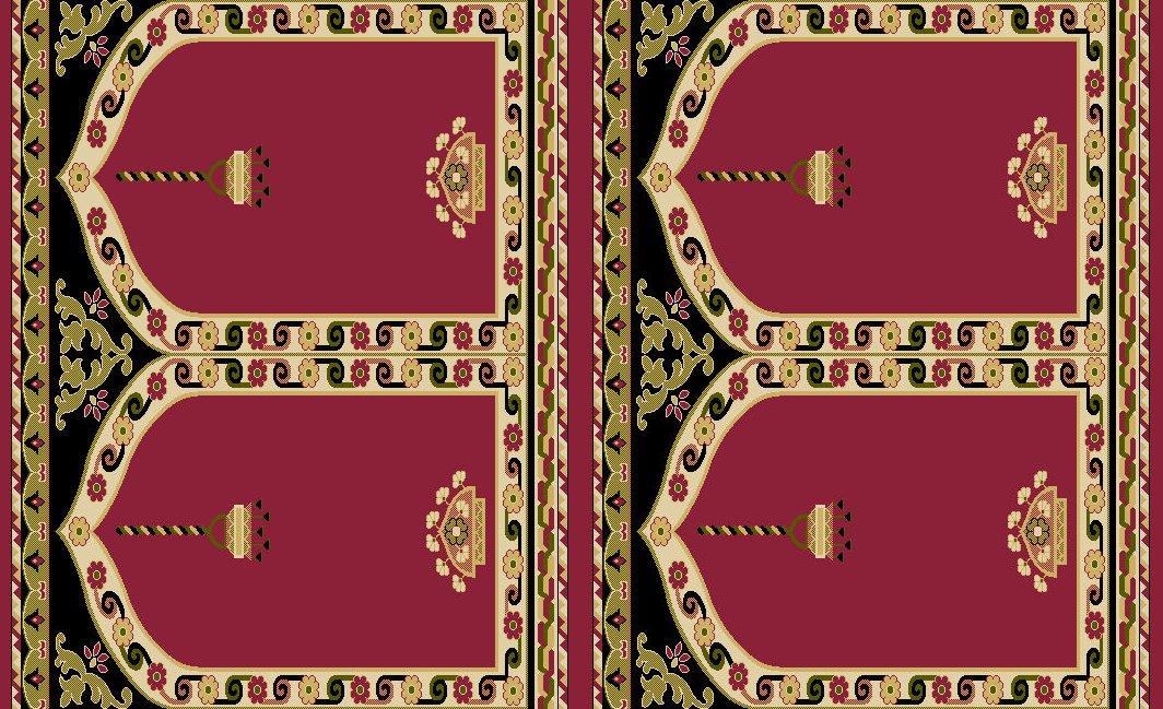 Mosque Carpet & Prayer Rug M937_red