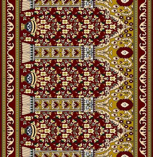 Mosque Carpet & Prayer Rug S947B_red