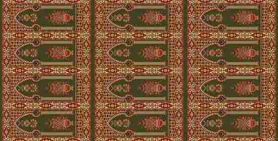Mosque Carpet & Prayer Rug M036-GREEN