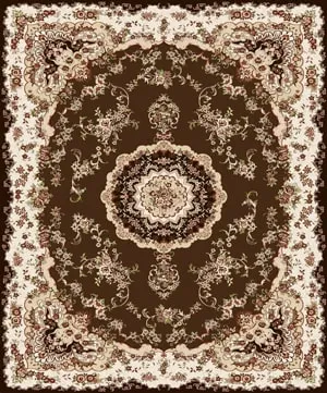 Chenille Rug Carpet C0112A_PLK66_D.BROWN
