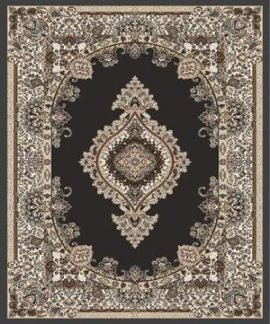Chenille Rug Carpet C0107A_PLG33_D.GREY