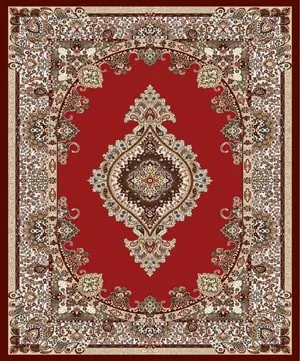 Chenille Rug Carpet C0107A_PLR11_RED