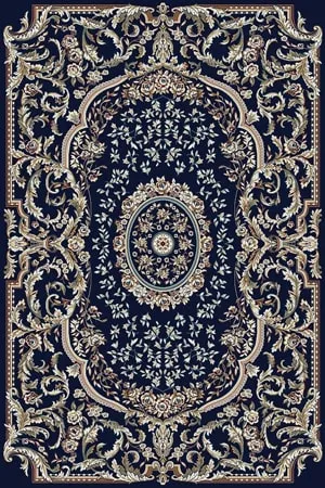 Persian Rug & Carpet Blue Round Detailed Rug