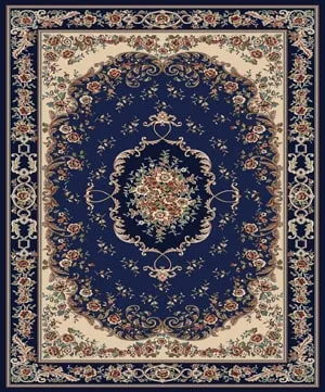 Chenille Rug Carpet C0106A_PLR66_NAVY